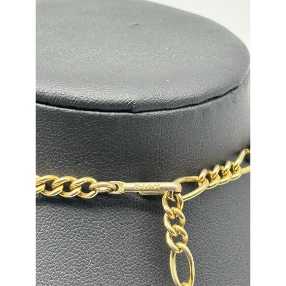 Vintage STAR Necklace & Earrings Set, Gold-Tone, w/Aurora Borealis Rhinestones-- - Picture 7 of 15